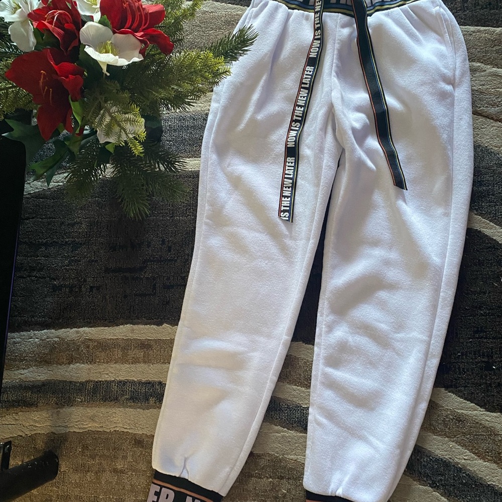 White Jogger Pants